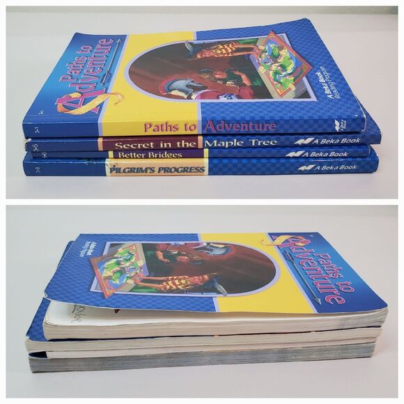 Lot Of 4 Abeka 3rd Grade Readers 3.1, 3.5, 3.6, 3.8 - Pilgrims P Water Damaged - Picture 3 of 13